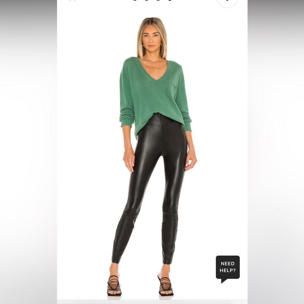NWT: PAIGE: Sheena Faux Leather Legging in Black - XXS